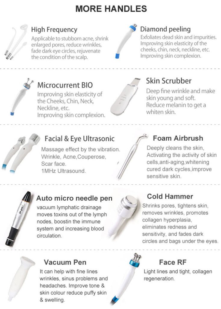 14 in 1 hydrafacial handles