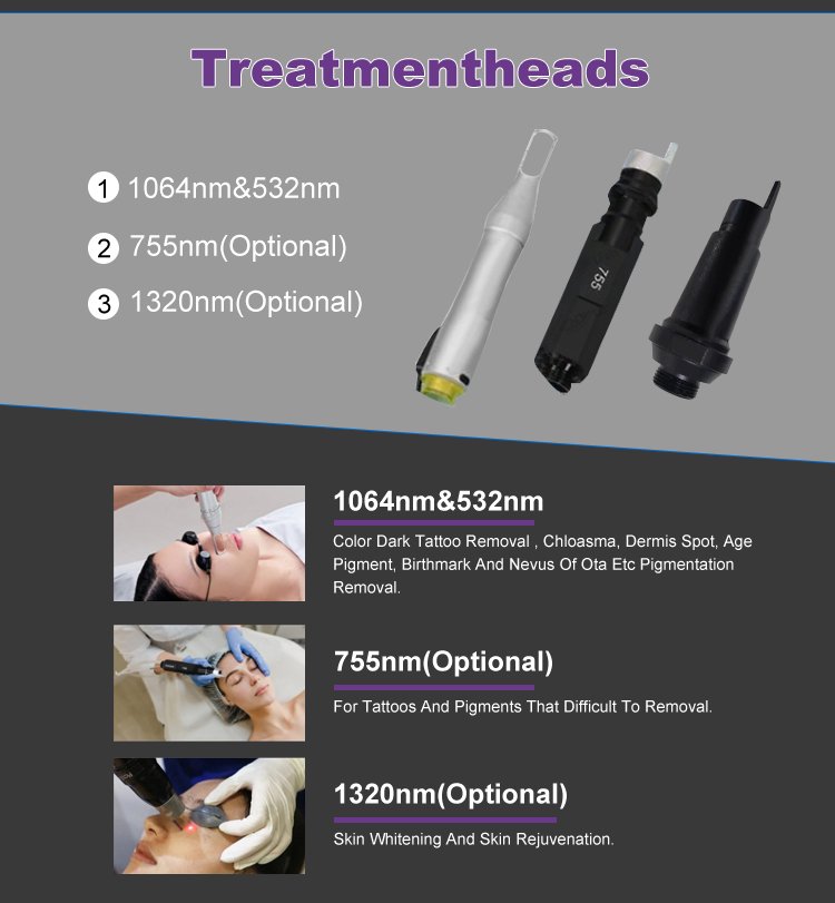 tattoo removal laser treatment probes