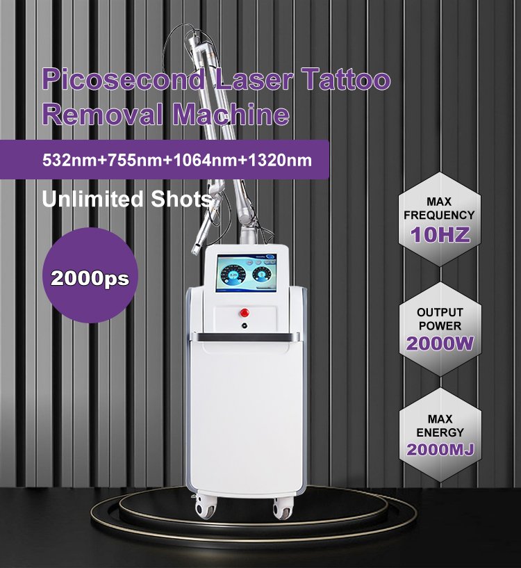 Picosecond Laser Q-switched Nd Yag Laser Machine with 1064nm 785nm 532nm (1)