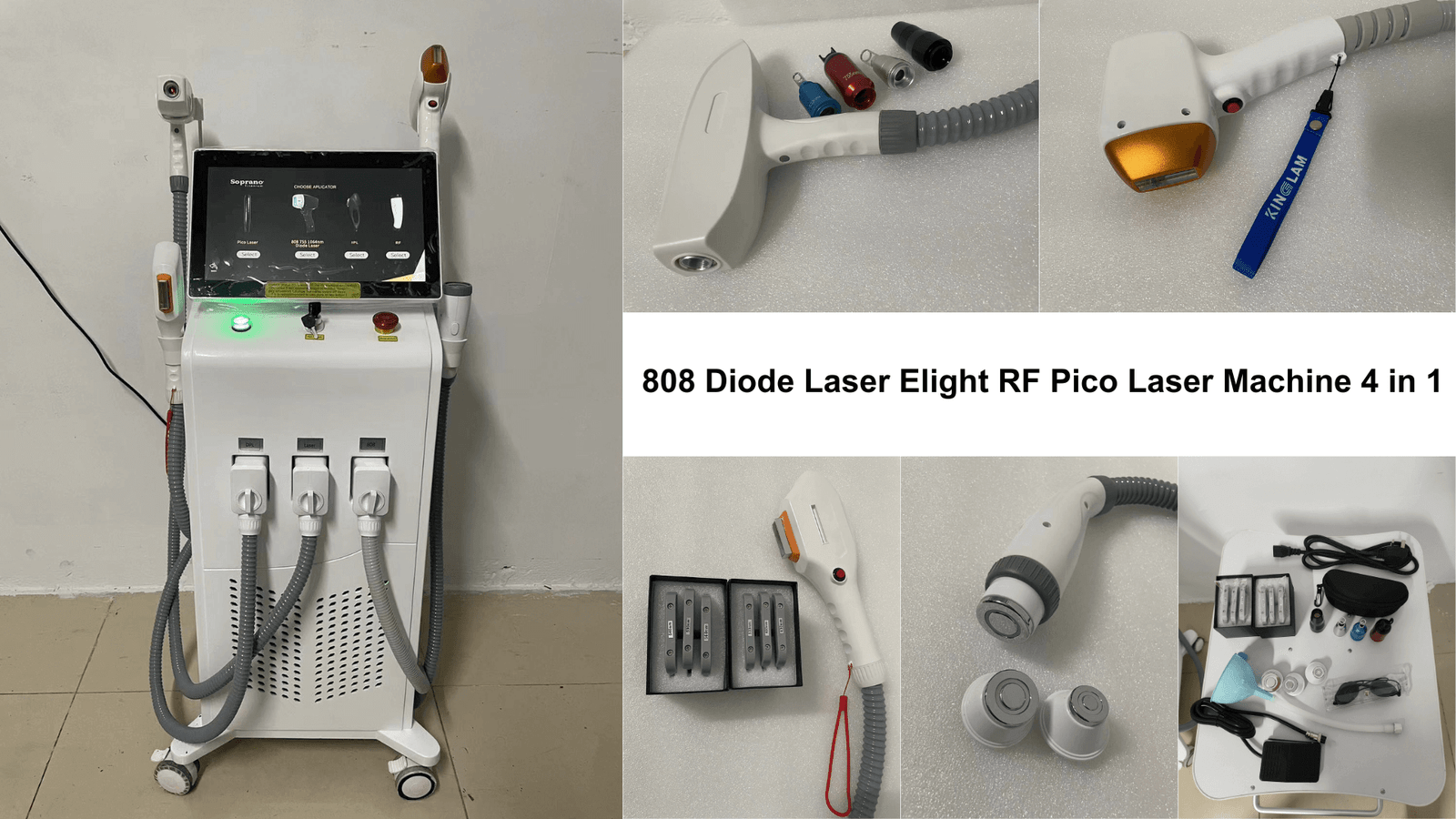 808 Diode Laser Elight RF Pico Laser Machine 4 in 1